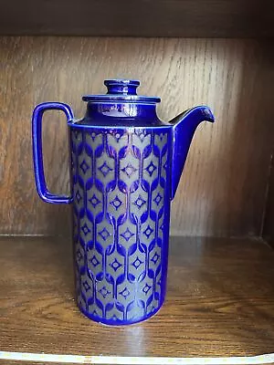 Buy Hornsea Pottery England Heirloom Cobalt Blue Coffee Pot 10 Inch By 4 Inch • 25£
