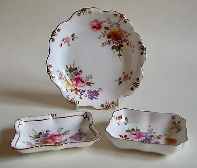 Buy Three Royal Crown Derby Bone China Small Dishes Derby Posies 1950s • 14.99£