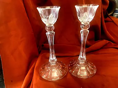 Buy Very Elegant Pair Of Royal Crystal Rock Candlesticks - Approx. 9  Tall. • 12.99£