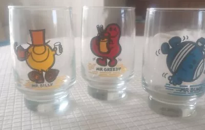 Buy Vintage 1970s Mr Men Drinking Tumblers X 3 All Different VGC • 20£
