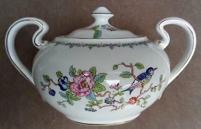 Buy Aynsley Pembroke Fine Bone China Sugar Bowl With Lid And Two Handles, Rare • 14.99£