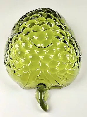 Buy Vintage Green Thick Heavy Glass Large Fruit Bowl • 9.99£