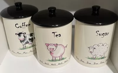 Buy Price Kensington Canisters Tea Sugar Coffee Storage Home Farm • 15£