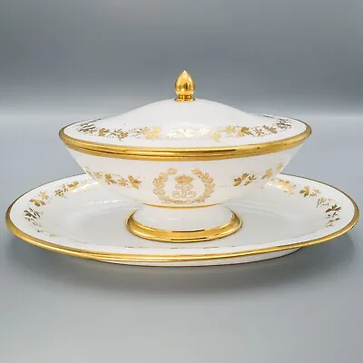 Buy READ Louis Philippe Sevres Service Des Princes Footed Sauce Tureen Underplate #1 • 401.62£