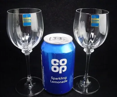 Buy 2 X Gleneagles Crystal Ribbed Pattern (Solway?) Wine Glasses 6.5 H (with Labels) • 12.99£