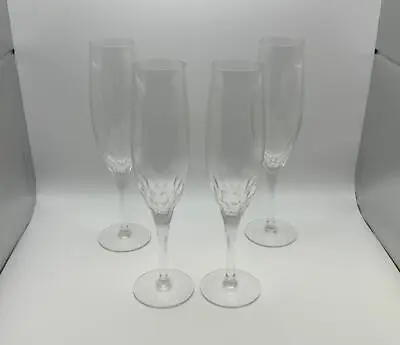 Buy Set Of 4 Orrefors Crystal PRELUDE Clear Champagne Flutes Glasses • 237.08£
