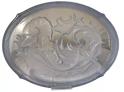 Buy Vintage Glass Art Deco Walther & Sohne Mermaid Tray Light Blue - FREE POSTAGE • 39.95£