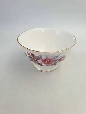 Buy Vintage Kitsch Queen Anne Bone China Footed Open Sugar Bowl Pink Roses Gilt • 9.99£