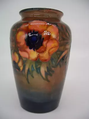 Buy Early Moorcroft Flambe Anemone Vase By William Moorcroft Potter To HM The Queen • 795£