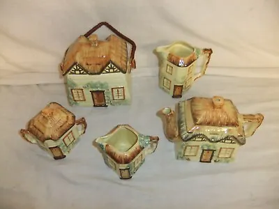 Buy C4 Keele Staffordshire Pottery Cottage Ware - Vintage Hand Painted Teapots 4C4B • 10.99£