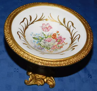 Buy Sevres Style Porcelain Tazza Ormolu Base Hand Painted Compote France • 143.85£