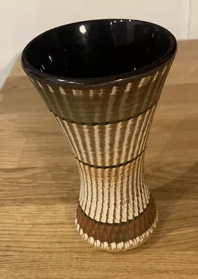 Buy Vintage Mid-Century Terra Series Pottery Small Vase West German 1960s Brown • 11.50£