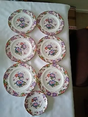 Buy Cauldon China  Bentick  6 Plates Approx 7.75 Inches. 1 Saucer Approx 5.25 Inches • 7£