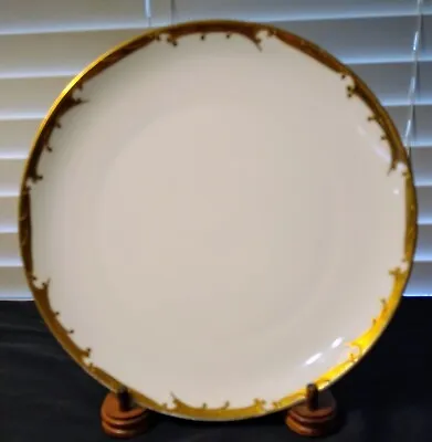 Buy Stouffer Haviland France 8-3/4  Luncheon Plate White W/Gold Hand Painted Trim • 14.40£
