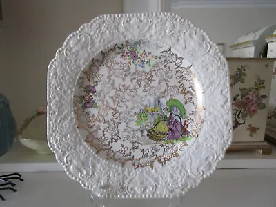 Buy Lord Nelson Ware Pompadour Lady Cake Plate With Embossed Rim • 18.58£