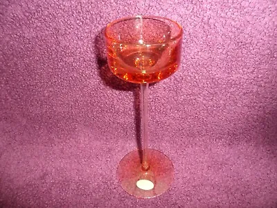 Buy Vintage Wedgwood Glass Topaz Brancaster 8  Candlestick, Excellent Condition. • 21.99£