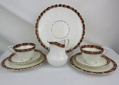Buy Royal Albert Crown China Cups Saucers Plates Tea For Two - FREE JUG Imari C1920s • 19.99£