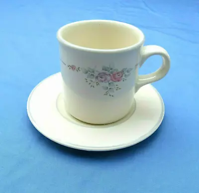 Buy Pfaltzgraff Trousseau Rose Floral Tea Cup And Saucer Set • 11.50£