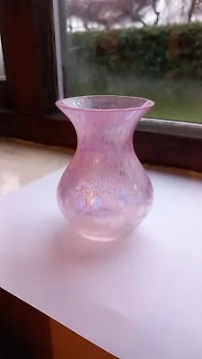 Buy Pink Vintage Heron Glass Iridescent  Posy Vase • 7£