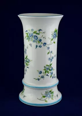 Buy Coalport Bone China White & Blue Floral Round Vase - 8-5/8  Tall - PERFECT • 24.50£