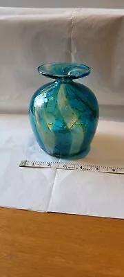 Buy Vintage M'dina 1970's Bottle Vase Sand And Sea Colours 5.5  Tall. Hand Blown. • 20£