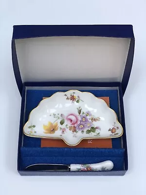 Buy Royal Crown Derby China Posies Butter Dish & Knife • 15£