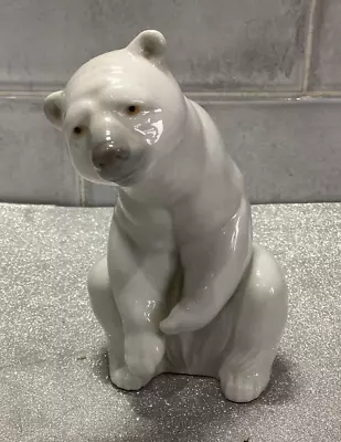Buy Lladro  Resting  Polar Bear 1208 Figurine. Vintage. Porcelain. • 30£