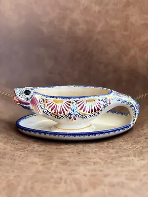 Buy Henriot Quimper French Hand Painted Fish Saucer • 120.06£