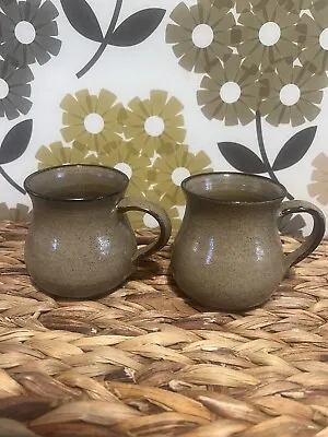 Buy Pair Of Abaty Welsh Stone Ware Handmade Pottery Espresso Coffee Mugs Cups  • 25£