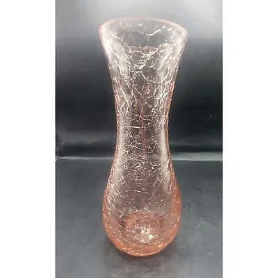Buy Charming Pink Crackle Glass Bud Vase • 9.51£