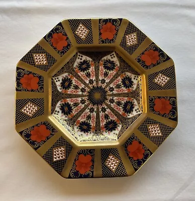Buy Royal Crown Derby Old Imari Gold Band Octagonal Plate • 62£