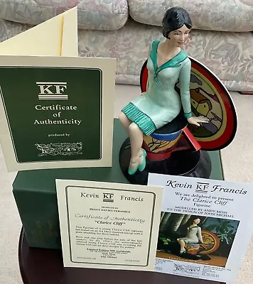 Buy Kevin Francis Art Deco Figurine Of Young Clarice Cliff With Extras Superb • 159£