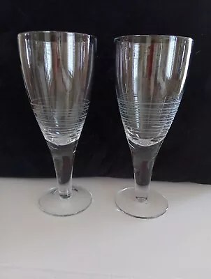 Buy Chunky Crystal Ikea Style  Wine Glasses       22 X 9 Cm  Set Of Two • 15.99£
