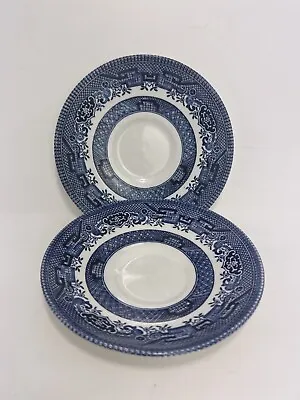 Buy Vintage (4) Churchill China Blue Willow Made In England  Tea Saucers Plate 5.5   • 22.80£