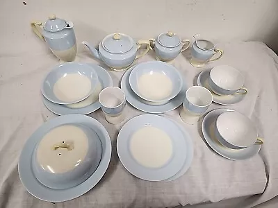 Buy Noritake Morimura Breakfast Set Coffee Tea Pot Egg Cups Bowls Plates Cups Blue • 287.66£