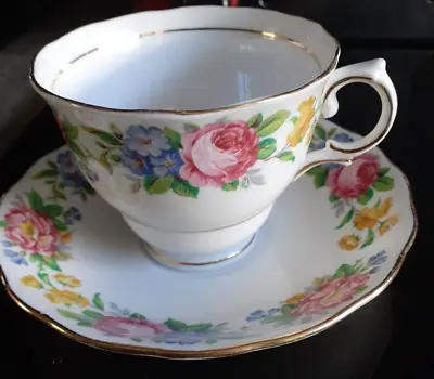 Buy Vintage Colclough Bone China Colclough Scalloped Cup And Saucer - 6732 • 9.99£