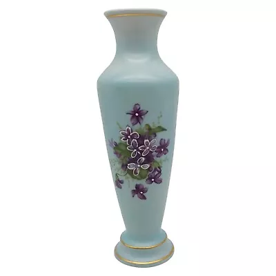 Buy Norleans Violet Flower Bud Vase - 8  Tall Vtg Light Blue Purple Floral Japan • 18.02£