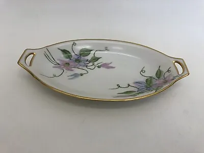 Buy Vintage Thomas Bavaria Hand-painted Floral Serving Platter Trinket Dish • 20£