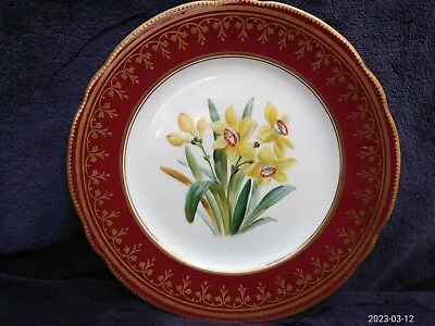 Buy Antique Fine Quality English China Cabinet Flower Plate C19th Coalport Minton ? • 17£