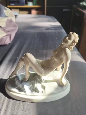 Buy Art Deco Reclining Nude Figurine • 175£
