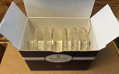 Buy Set Of 6 Royal Doulton Finest Austrian Crystal Coasters In Original Box • 20£