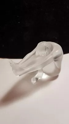 Buy Lalique Glass Signed Statue Of A Woman Leg Extended (Nu Tentation) • 110£