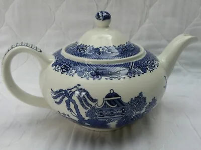 Buy Vintage Woods Ware Willow Pattern Tea Pot • 10£