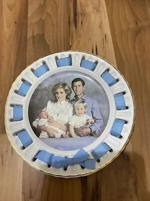 Buy Fenton China Ribbon Vintage Plate British Royal Family Portrait Princess Diana • 9£
