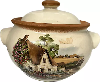 Buy Foster Pottery, Vintage Serving Dish, With Cottage Art On The Front #RS • 3.35£