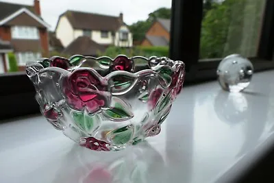 Buy Walther Glas Bowl, Rose Pattern, Perfect • 14.99£