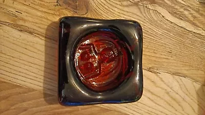 Buy Vintage Erik Hoglund Kosta Boda Red Glass Paperweight Dish With Woman  • 25£