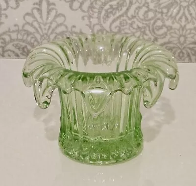 Buy Vintage Sowerby Pressed Glass Green  Posy Vase. -  398 • 10.99£