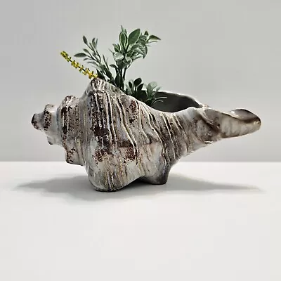 Buy Nautical Conch Shell Planter Pot Sea Theme Ceramic • 23.71£