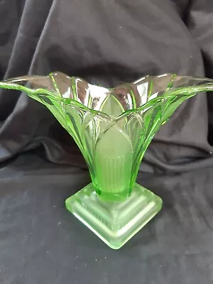 Buy 🏺Walther And Sohne Green Glass Vase Art Deco GRETA • 30£